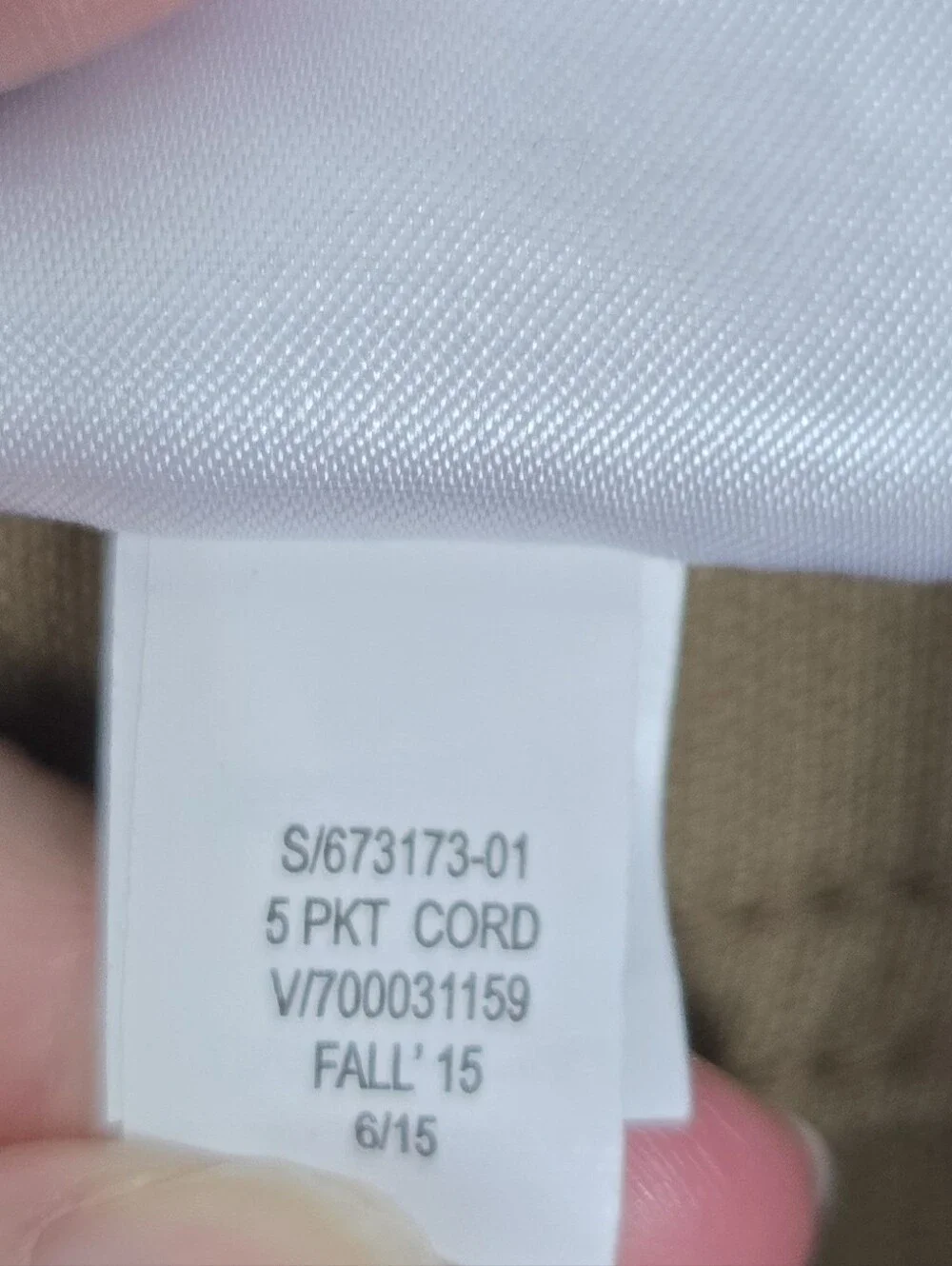 Banana Republic Five Pocket Pima Cotton Corduroy Pants Dark Acorn Men's 34x32